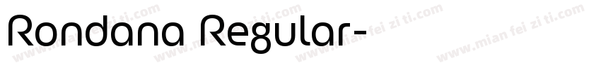 Rondana Regular字体转换